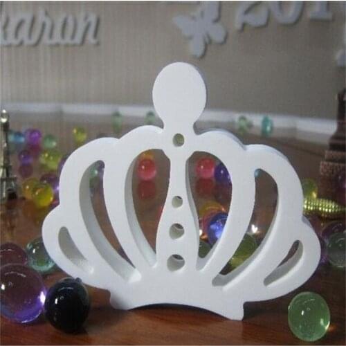 GUWX 3D wall Sticker Imitation wedding decoration wood letters White butterfly crown diamond love heart Imitation Wood Crafts