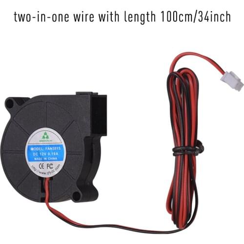 3D Printer Accessories 5015 Brushless Cooling Blower Fan DC 12V 0.18A Turbo Small Fan Ultra-Quiet Oil Bearing 6500RPM