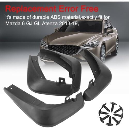 4pcs/set Splash Guards Mudguards Fender For Mazda 6 GJ GL Atenza 2013-2019 Front Rear Mud Flaps Car Accessories ABS Auto Parts
