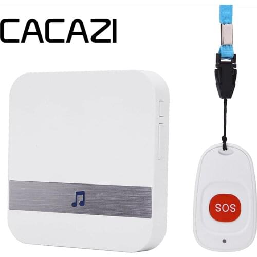 CACAZI Security Old people/ Child /Patient distress Help pager Medical Call Panic Alert Home Safety Alarm Doorbell call ring
