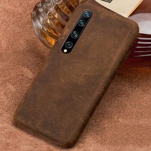 Genuine Leather Crazy horse leather bag phone case for xiaomi 10 pro 9 8 max 3 mix 3 cover for xiaomi Redmi Note 7 Pro note 8