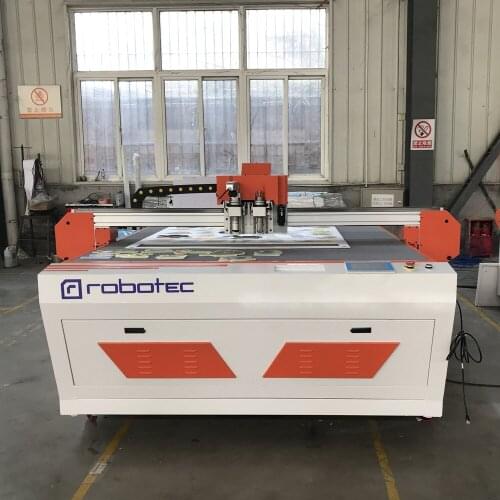 CNC Oscillating Band Leather Cutter / Vibrating Knife Cutting Machine China Supplier With Creasing Wheel And CCD For Carbons