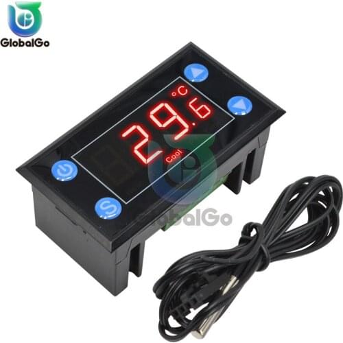 110V 220VAC Digital LED Temperature Controller Cooling Heating Switch Thermostat NTC Sensor 1M Cable