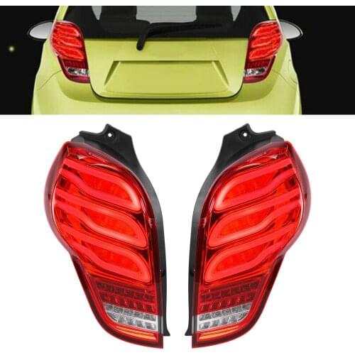 Auto Accessories Car Accessories Dynamic LED Tail Lights Assembly Red Lens Replacement for Chevrolet Spark 2010-2014