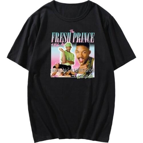 Comedy Classic Fresh Prince Bel Air TV T-shirt mens hip-hop Street mens Clothing T-shirt Will Smith Summer Print T-shirt