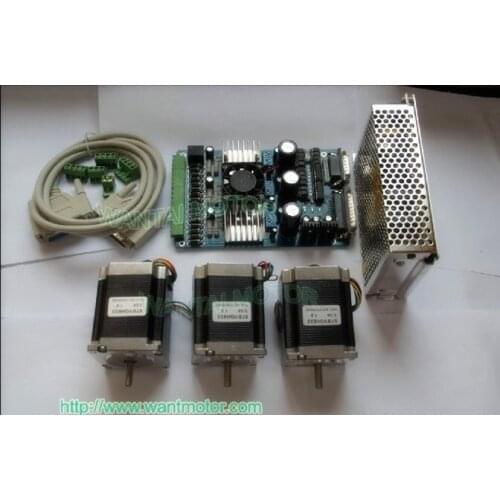 Best Sell! Wantai 3 Axis Nema23 Stepper Motor 57BYGH633 270oz-in+3 Axis Driver Board TB6560 CA US IT DE DK BE FR JP IN Free