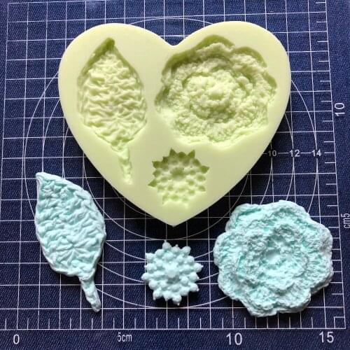 Cake Tools Flower Leaf Diamond Silicone Mold Decorating Cupcake Decorating Gumpaste Fondant Tool Mould DIY
