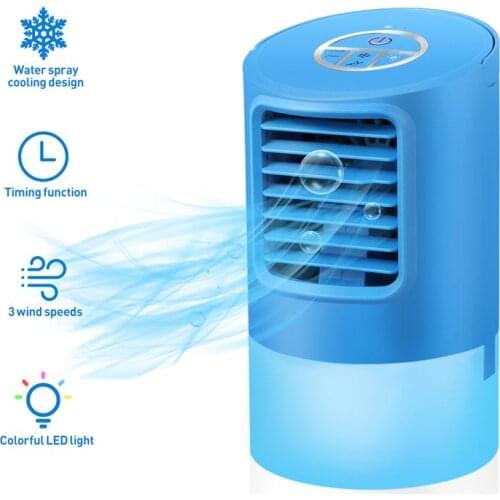 Personal Space Cooler Mini Portable Air Conditioner Fan Small Desktop Fan Personal Table Fan Compact Air Cooler with US Plug