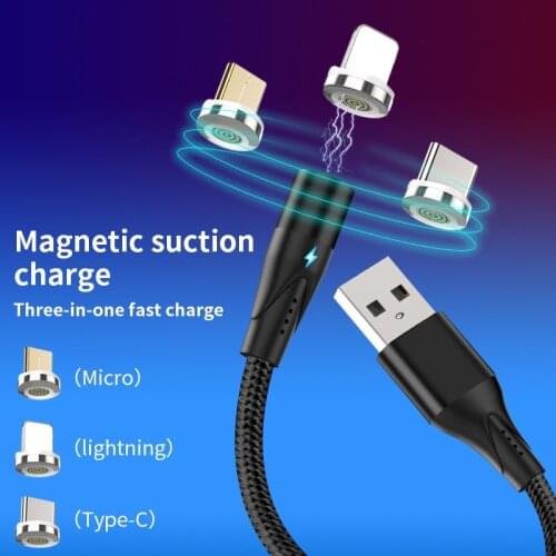 Magnetic USB Fast Charging Cable Type c Lighting Charger Data Cable Adapter for iPhone XS X 8 7 samsung s8 s9 huawei P20 P30 Pro