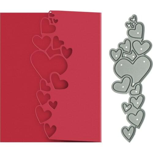 Heart Shape Metal Cutting Dies Scrapbooking Card Cover Edge Paper Cutter Mold DIY Congratulation Invitation Card