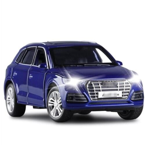 1:32 NEW 2020AUDIQ5 SUV Alloy Car Model Steering Shock Absorber Car Model Decoration Sound Light Toy Boy Toy Car Gifts