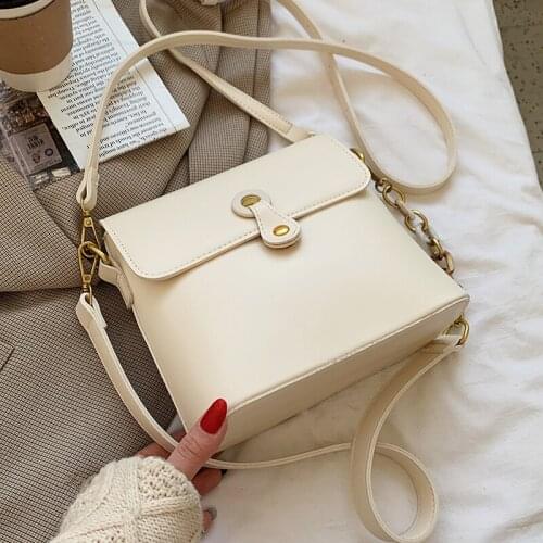 Fashion Trend Women White Shoulder Bags PU Leather Good Quality Fashionable Purses Handbags Yellow Black Messenger Bag