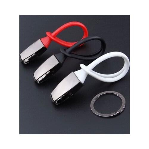 Fashion New Silicone Denmark Keychain For Men Gun Black Metal Key Ring Bag Car Trinket Male Jewelry Promotion Boyfriend Gifts