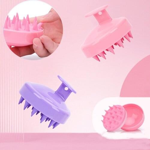 Soft Silicone Shampoo Brush Head Scalp Massage Comb Hair Washing Comb Bath Shower Brush Hair Salon Hairdressing Tool