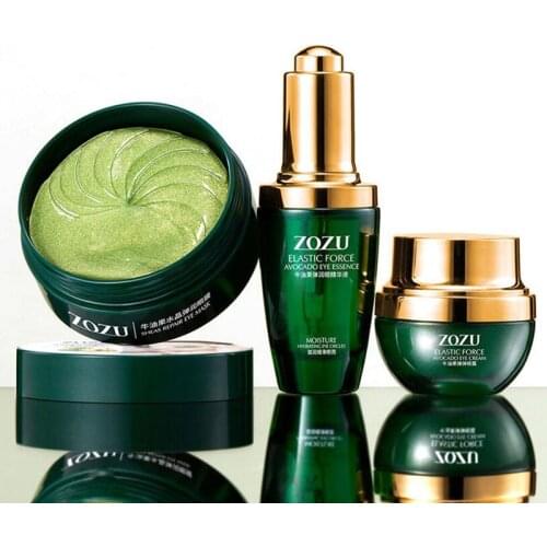 Avocado Bouncing Eye Care Set Hydrating Moisturizing Eye Cream Fading Dark Circles Refreshing Eye Care Set