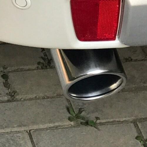 Silver Blue Car Muffler End Pipe Exhaust Tips for Mitsubishi Pajero V97 2018 2019 Exterior Styling Accessories