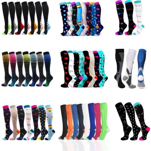 Dropship Compression Socks Fit Varicose Veins Football Soccer Stockings 30 Mmhg Men Women Wholesales Sports Socks For Athelete
