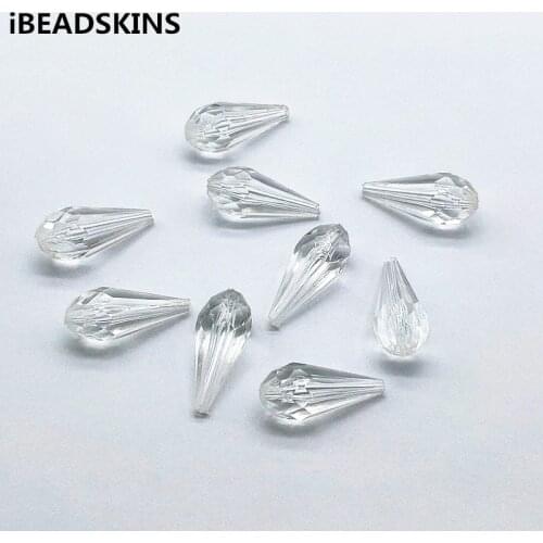 New arrival! 25x11mm 370pcs Clear Faceted Drop shape beads for Headdress accessories Earrings parts,hand Made Jewelry DIY