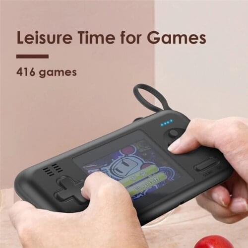 Portable Game Console High Capacity 8000 mAh Built In Cables for All Phones With 416 Games Mobile Power Banks 8Bit Consolas