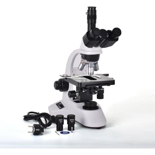 Professional 40X-1600X Biological Microscope Set Double Layer Light Adjutable Mechanical XY Stage for Educational Science Lab