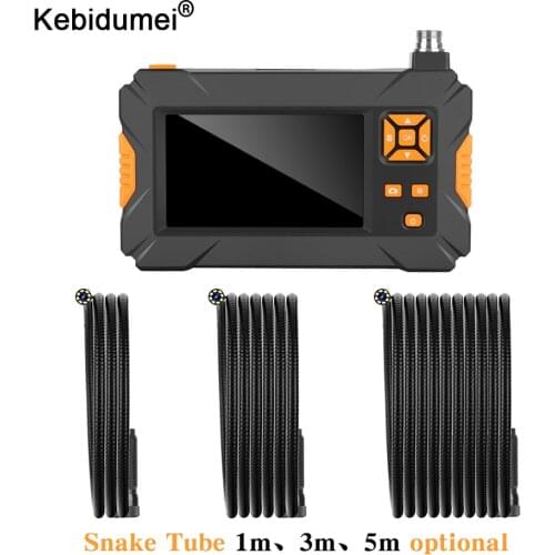 HD 1080P 8MM Industrial Endoscope P30 4.3inch HD LCD Screen Digital Borescope Video IP67 Waterproof Inspection Auto Repair