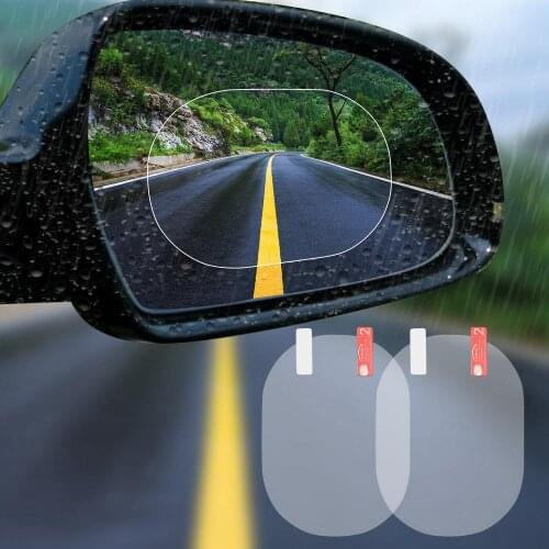 2pcs / Set Car Sticker Anti Fog Car Rearview Protective Film For Car Mirror Transparent Window Waterproof Anti-glare Membrane
