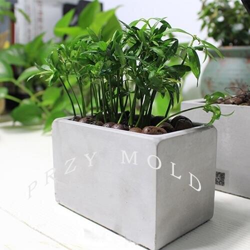 Symple rectangular flower pot silicone mold Concrete multi-meat plant cement flower pots home furnishings creative handemade