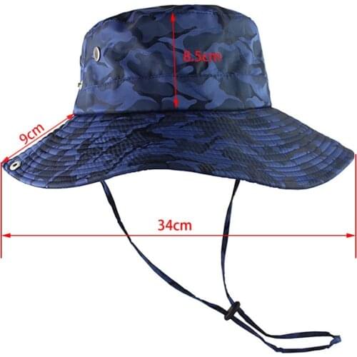 Wide Brim Boonie Hat for Outdoor Mesh Liner Camo Bucket Cap Hat for Travel Fishing Safari Sun Protection can CSV