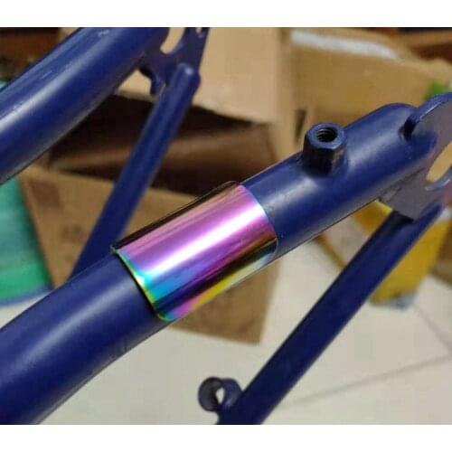 Folding Bicycle Metal Sticker Rear Frame Protective Sticker for brompton bike Protective Sticker Metal