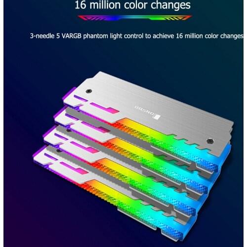 JONSBO NC-3 2pcs RAM Heatsink Radiator 5V 3Pin A-RGB Desktop PC Memory Cooling Vest Heat Thermal Pad Cooler Dissipation Cooler