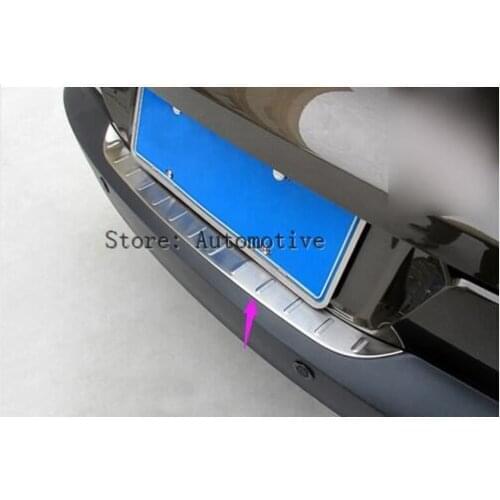 Outside Rear bumper protector trunk scuff plate step cover 1pcs For Volkswagen Tiguan 2015 2014 2013 2012 2011 2010