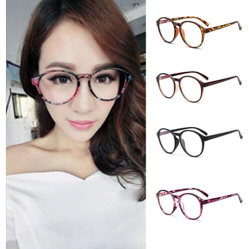 2019 Women Men Retro Round Transparent Lens Glasses plastic frame Optical eyeglass frame spectacles Eyeglasses Armacao De Oculo