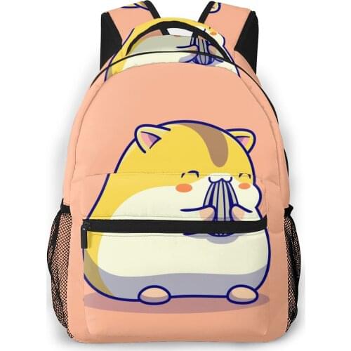 2021 Travel Backpacks Cute Hamster Eating Sunflower Seed Girl Backpack For Women Large Capacity School Bag For Teenage