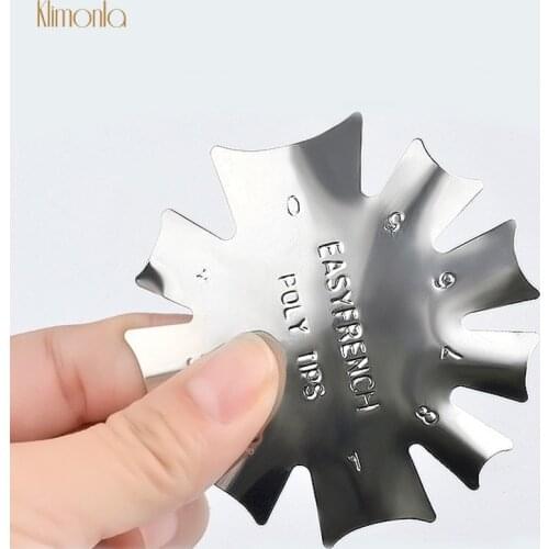 1pcs Stainless Steel Nail Metal French Manicure Modeling Shaping Plates Crystal Varnish for Stamping Nail Trimmer Tools