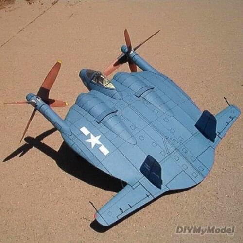 1:32 USA XF5U-1 Fighter Aircraft DIY 3D Paper Card Model Building Sets Construction Toys Educational Toys Military Model