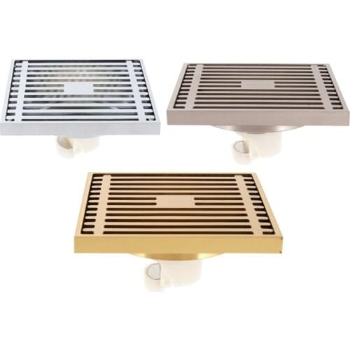 4' Brass Drains Floor cover Anti-odor Bathroom Floor Drainer bath drains stopper Bathroom Shower Drainers Strainers