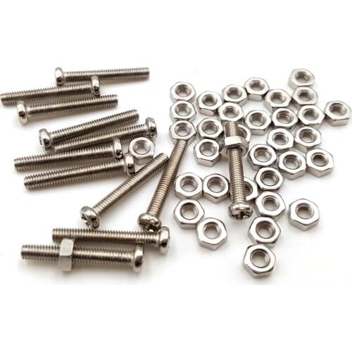 50PCS/LOT M2 M2.5 M3 X 6MM 10MM 20MM Screws Hexagon Nuts for DIY Household Daily Use