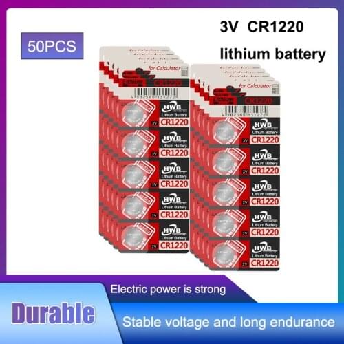 50X CR1220 For maxell Button Cell Coin Batteries CR1220 Car Remote Control Electric Alarm 3V Lithium Battery Suitable Watch