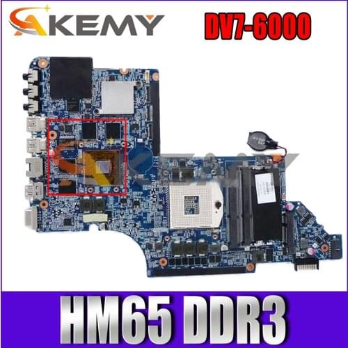 659095-001 659095-601 For HP Pavilion DV7-6000 Laptop Motherboard HM65 216-0810001 DDR3 Notebook Mainboard