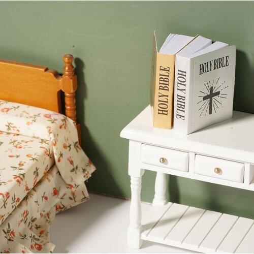 English version of the small book gold/silver two-color Learning Dollhouse House Accessories Toys Dolls Kid Model Miniature N5I1