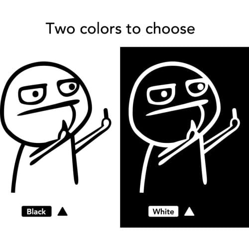 Car Auto Sticker Funny Cartoon Middle Finger for Renault Clio Duster Trafic Megane 2 3 Clio Logan Sport twingo Chevrolet Lacetti