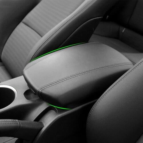 Car Accessories Center Console Lid Armrest Box Leather Cover Sticker Trim For Hyundai Genesis 2009 2010 2011 2012 2013 2014