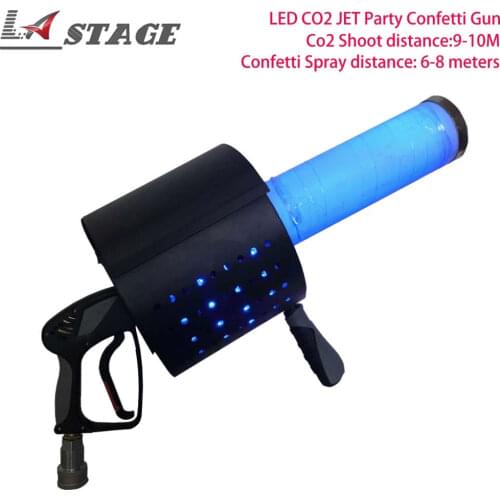 Free Shipping Handheld Led Co2 Confetti Gun Cryo LED CO2 Confetti Jet Machine Pistol Special Effects Co2 Confetti