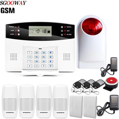 Sgooway EN RU ES PL FR Wireless Home Security GSM Alarm Burglar system APP Remote Control Arm Disarm