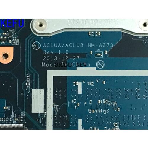 FAST SHIPPING.NEW ..ACLUA / ACLUB NM-A273 Z50-70 Laptop motherboard for Lenovo Z50-70 MAINBOARD ,GPU 820M 2GB,CPU celeron 3558u