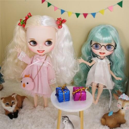 DBS ICY factory blyth doll 1/6 toy 30cm bjd matte face joint body smiling face with eyebrow custom doll with clothes shoes