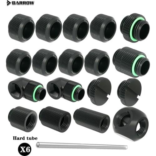 Barrow Hard Tube KIT, Water Cooling fitting G1/4 thread accessories For Case Water Cooled system, Rigid Tube