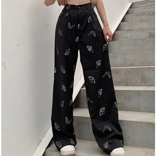 Modern Dance Costumes Sexy Printed Slim Pants Hip Hop Clothing Adult Women Stage Rave Outfit Trousers Street Dance Wear DT2519