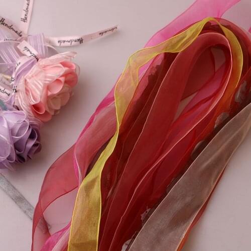 10YARD mixed red Organza Ribbon Wedding party decoration gift package christmas new year clothing sewing fabric ribbon