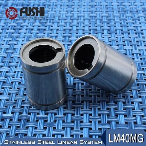 LM40MG Linear Ball Bearings 40x60x80mm (1 PC) Stainless Steel Resin Retainer Linear Bushing LMS40UU Shaft 40MM LMS40 MG Bearing